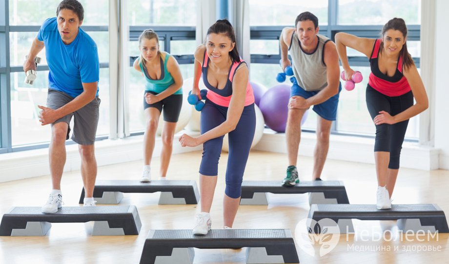 Базовые упражнения степ аэробики